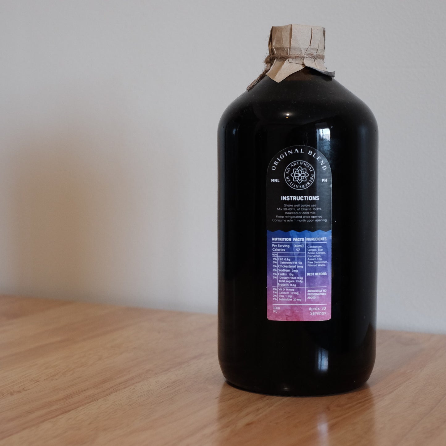 1-Liter Jacob's Well Masala Chai Original Blend