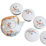 Tea set with 5 Cups with Lid
